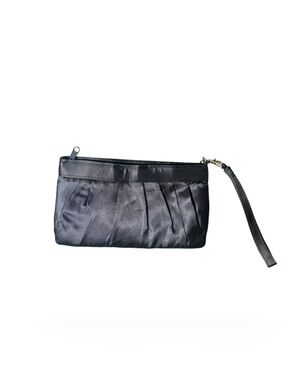 Tevolio Navy Blue Satin Interior Wristlet Pouch